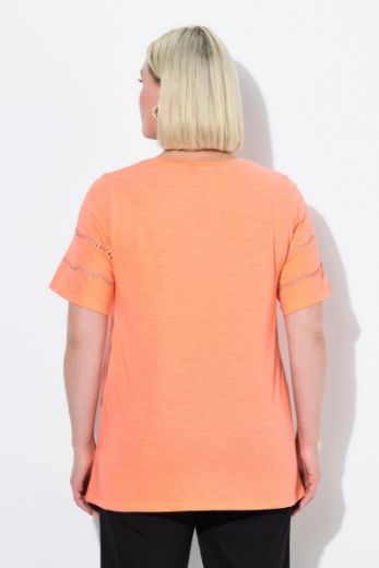 Plus size veliki brojevi Majica kratkih rukava V ovratnika za punije
