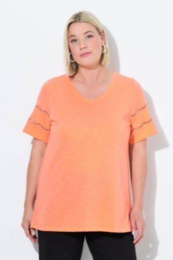 Plus size veliki brojevi Majica kratkih rukava V ovratnika za punije