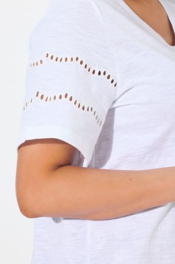 Plus size veliki brojevi Majica kratkih rukava V ovratnika za punije