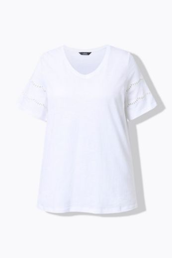 Plus size veliki brojevi Majica kratkih rukava V ovratnika za punije