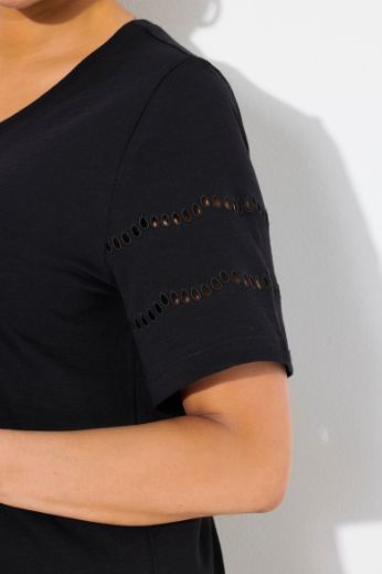 Plus size veliki brojevi Majica kratkih rukava V ovratnika za punije