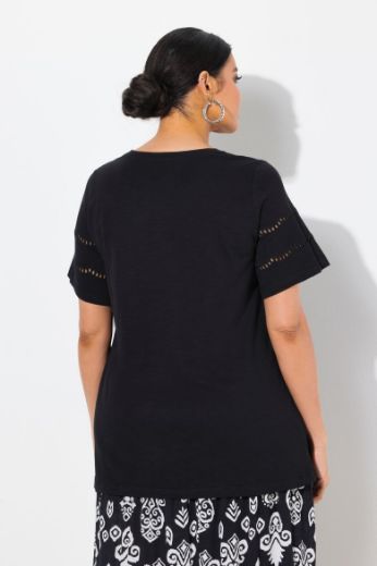Plus size veliki brojevi Majica kratkih rukava V ovratnika za punije