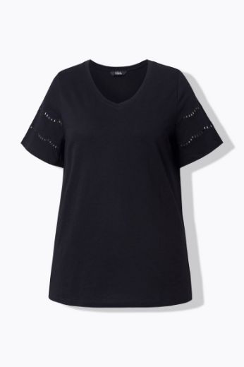 Plus size veliki brojevi Majica kratkih rukava V ovratnika za punije