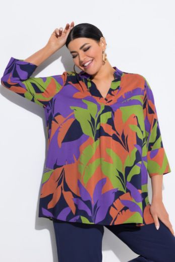 Plus size veliki brojevi Tunika 3/4 rukava A kroja za punije