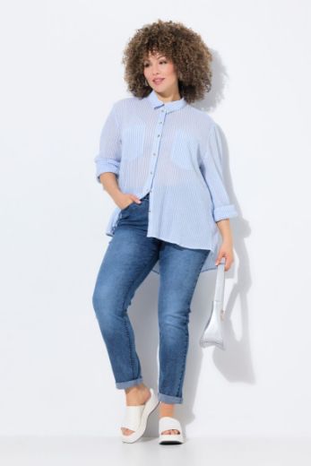 Plus size veliki brojevi Traperice povišenog struka za punije
