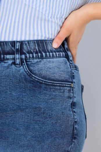 Plus size veliki brojevi Traperice povišenog struka za punije