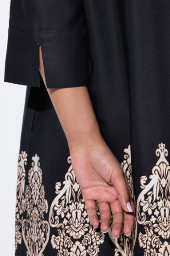 Plus size veliki brojevi Haljina midi 3/4 rukava za punije
