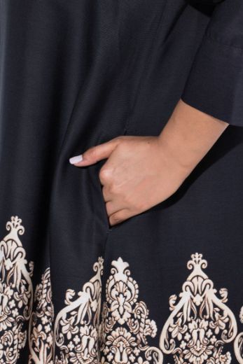 Plus size veliki brojevi Haljina midi 3/4 rukava za punije