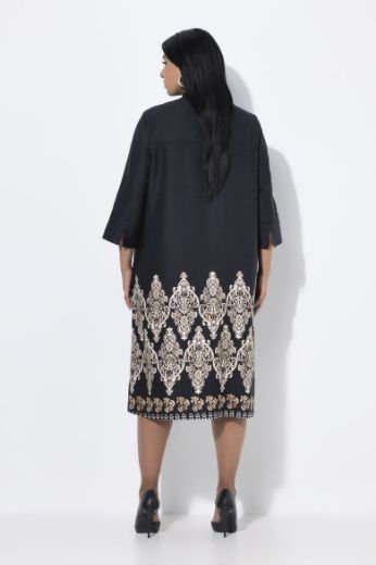 Plus size veliki brojevi Haljina midi 3/4 rukava za punije