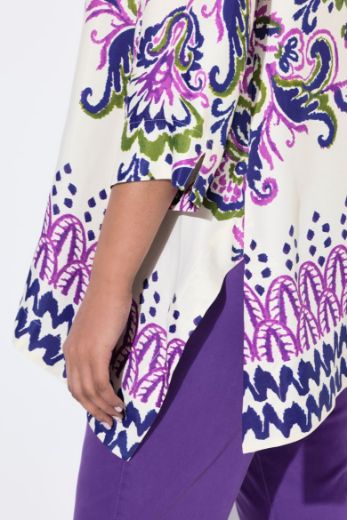 Plus size veliki brojevi Bluza 3/4 rukava šireg A kroja za punije