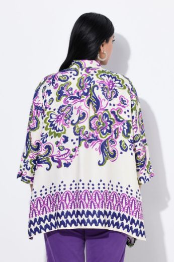 Plus size veliki brojevi Bluza 3/4 rukava šireg A kroja za punije