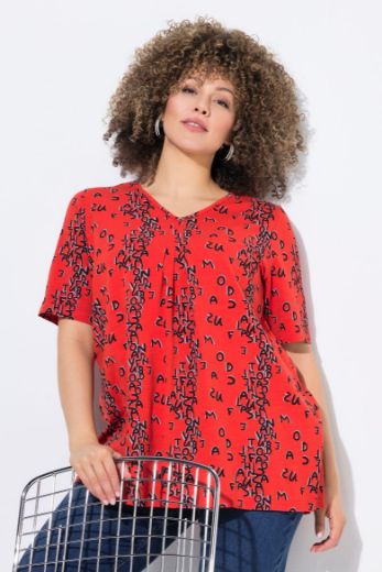 Plus size veliki brojevi Majica kratkih rukava V ovratnika za punije