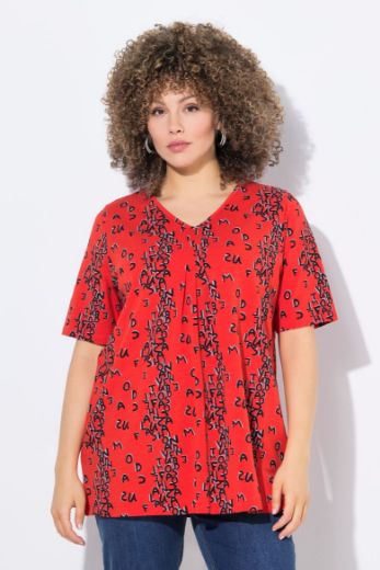 Plus size veliki brojevi Majica kratkih rukava V ovratnika za punije