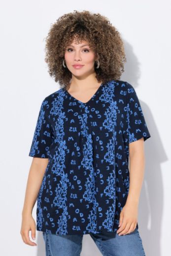 Plus size veliki brojevi Majica kratkih rukava V ovratnika za punije