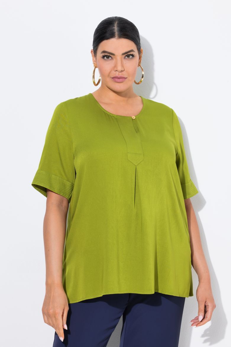 Plus size veliki brojevi Bluza kratkih rukava s okruglim izrezom za punije