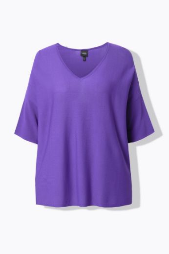 Plus size veliki brojevi Pulover V ovratnika 3/4 rukava za punije