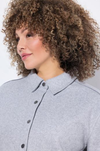 Plus size veliki brojevi Jakna lagana na kopčanje kraćeg kroja za punije