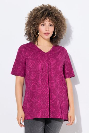 Plus size veliki brojevi Majica kratkih rukava V ovratnika za punije