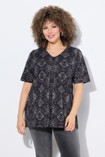 Plus size veliki brojevi Majica kratkih rukava V ovratnika za punije