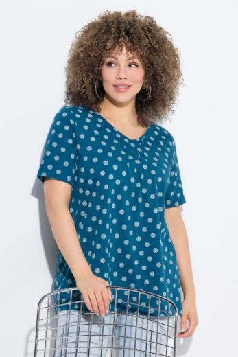 Plus size veliki brojevi Majica kratkih rukava V ovratnika za punije