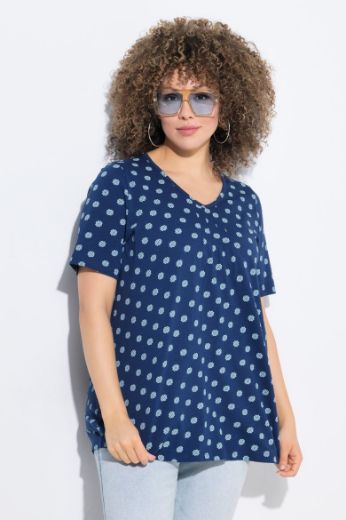 Plus size veliki brojevi Majica kratkih rukava V ovratnika za punije