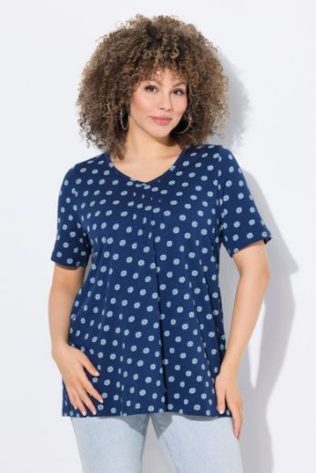 Plus size veliki brojevi Majica kratkih rukava V ovratnika za punije
