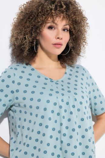 Plus size veliki brojevi Majica kratkih rukava V ovratnika za punije