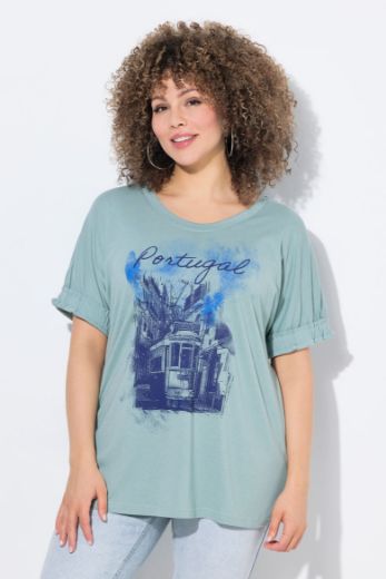 Plus size veliki brojevi Majica kratkih rukava okruglog ovratnika za punije
