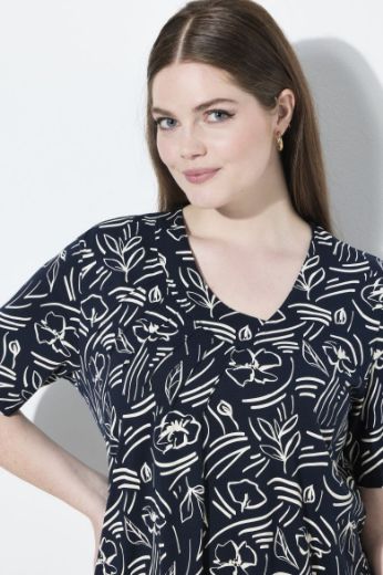 Plus size veliki brojevi Majica kratkih rukava V ovratnika za punije