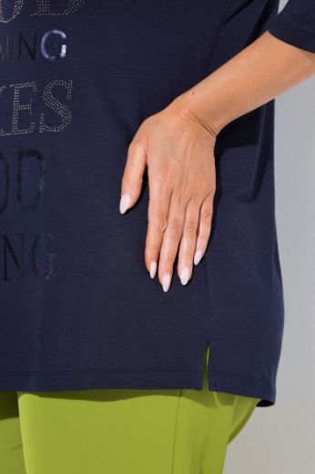 Plus size veliki brojevi Majica 3/4 rukava V ovratnika za punije