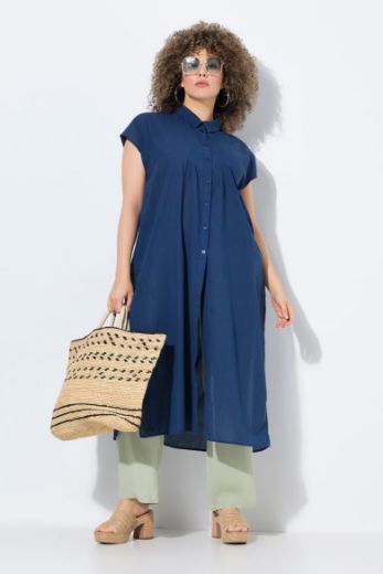 Plus size veliki brojevi Bluza kratkih rukava dužeg A kroja za punije