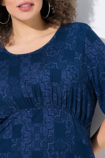 Plus size veliki brojevi Haljina kratkih rukava A kroja za punije