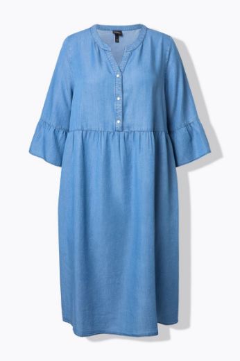 Plus size veliki brojevi Haljina midi 3/4 rukava A kroja za punije