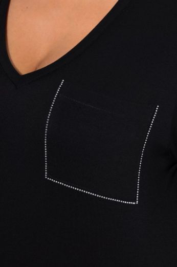 Plus size veliki brojevi Majica kratkih rukava V ovratnika za punije