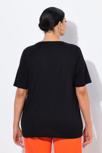 Plus size veliki brojevi Majica kratkih rukava V ovratnika za punije