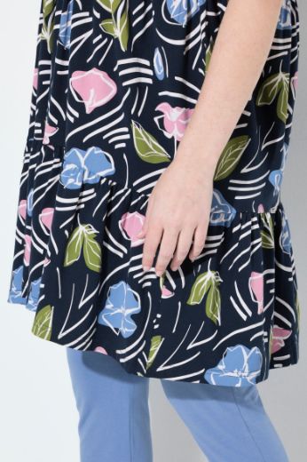 Plus size veliki brojevi Tunika kratkih rukava A kroja za punije