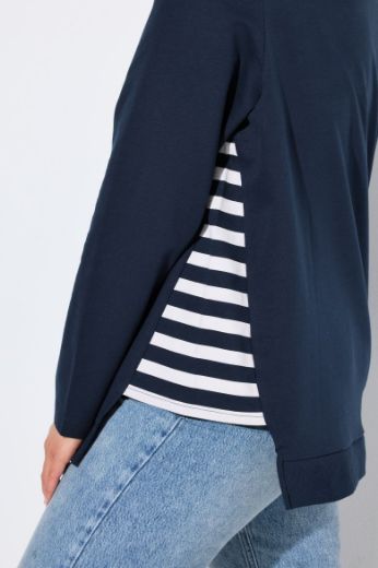 Plus size veliki brojevi Majica dugih rukava V ovratnika za punije