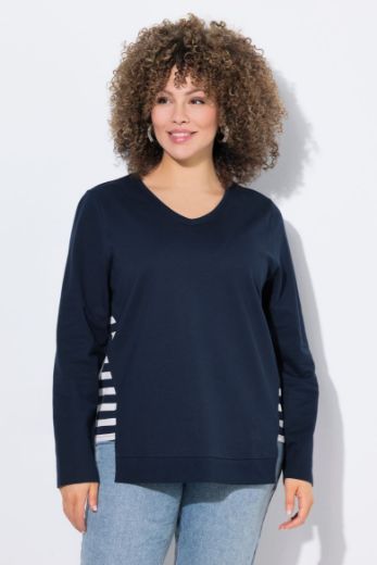 Plus size veliki brojevi Majica dugih rukava V ovratnika za punije