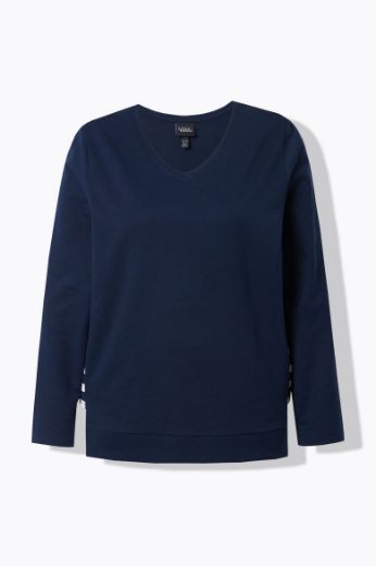 Plus size veliki brojevi Majica dugih rukava V ovratnika za punije