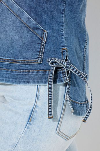 Plus size veliki brojevi Jakna od trapera za punije