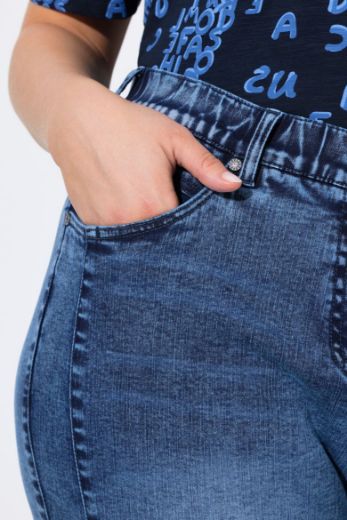 Plus size veliki brojevi Traperice širokih nogavica za punije