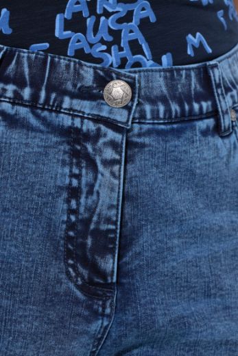 Plus size veliki brojevi Traperice širokih nogavica za punije