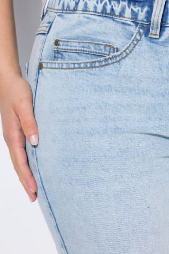 Plus size veliki brojevi Traperice povišenog struka za punije