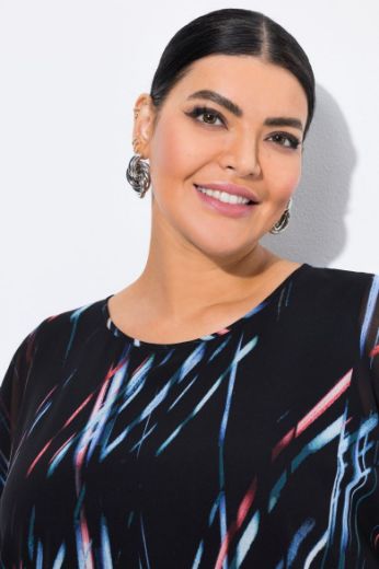 Plus size veliki brojevi Tunika 3/4 rukava šireg kroja za punije
