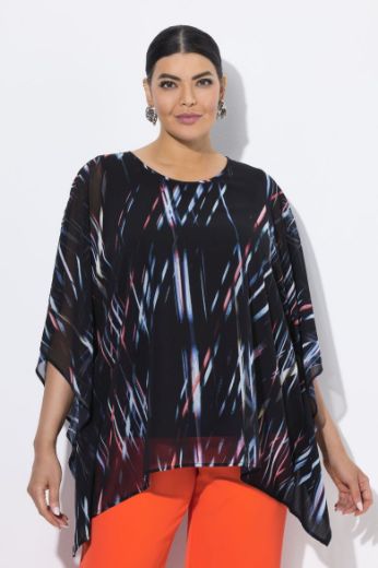 Plus size veliki brojevi Tunika 3/4 rukava šireg kroja za punije