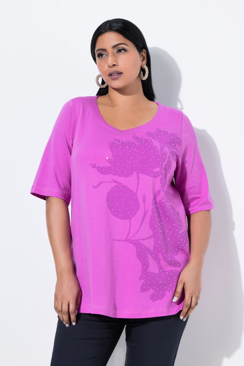 Plus size veliki brojevi Majica kratkih rukava A kroja za punije