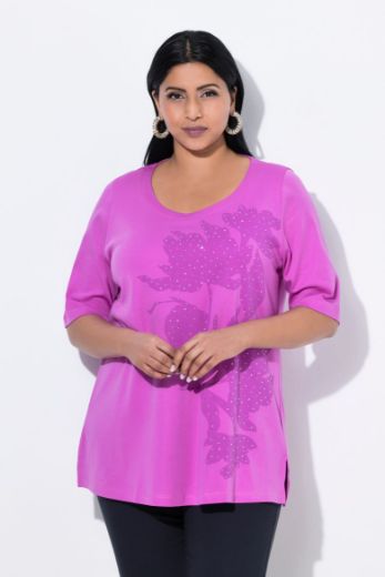 Plus size veliki brojevi Majica kratkih rukava A kroja za punije