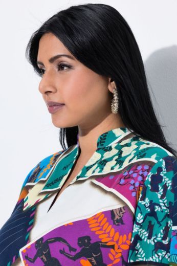 Plus size veliki brojevi Tunika 3/4 rukava A kroja za punije