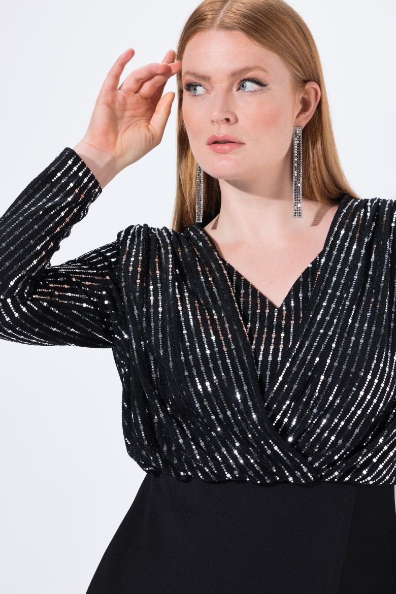 Plus size veliki brojevi Haljina svečana dugih rukava za punije