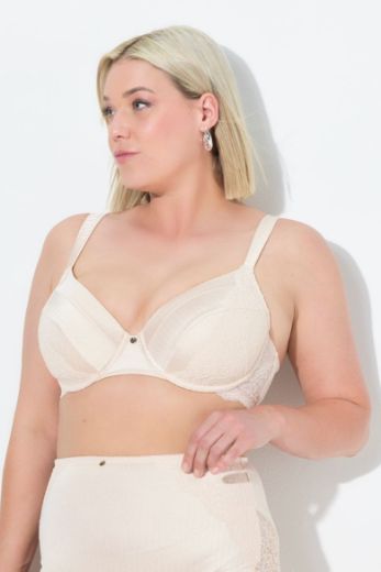 Plus size veliki brojevi Grudnjak sa žicom mekanih košarica  od satena i čipke za punije